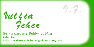 vulfia feher business card